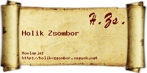 Holik Zsombor névjegykártya