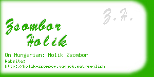 zsombor holik business card